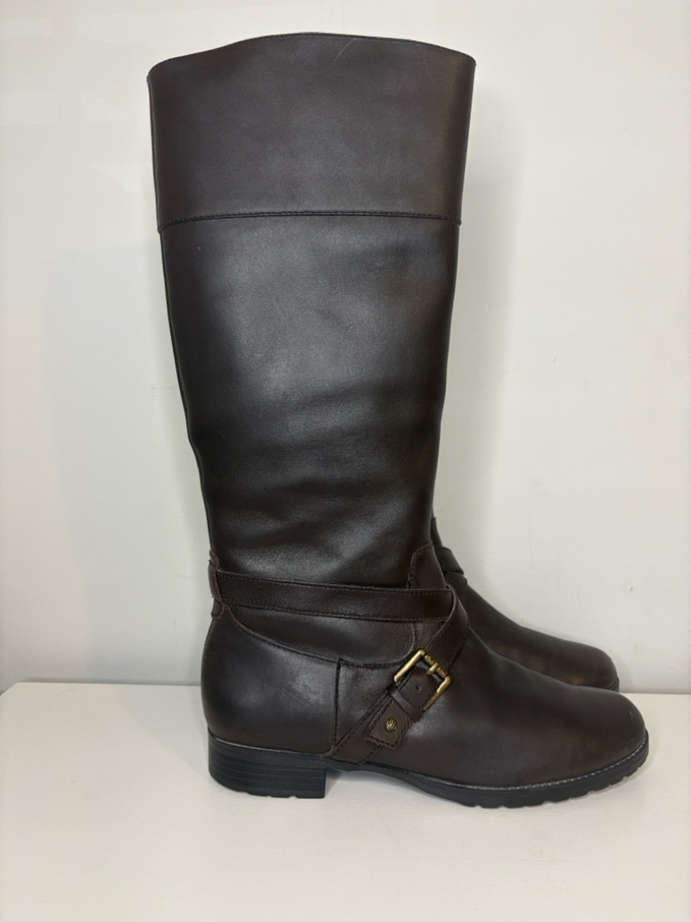 Lauren Ralph Lauren Dark Brown Leather Over-the-Knee Boots